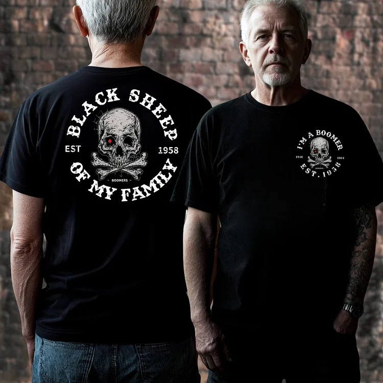 Custom Birth Year Black Sheep Of My Family Gen X/Boomer T-Shirt/Sweatshirt