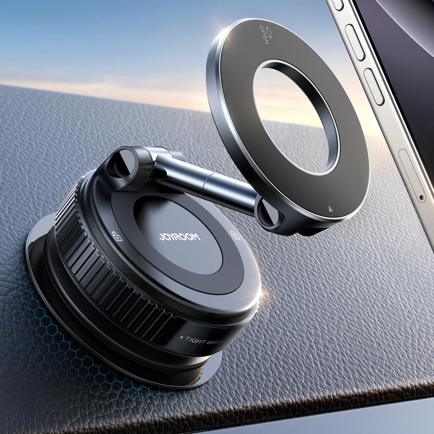  Newest 360° Adjustable Vacuum Magnetic Suction Cup Phone Holder Mount