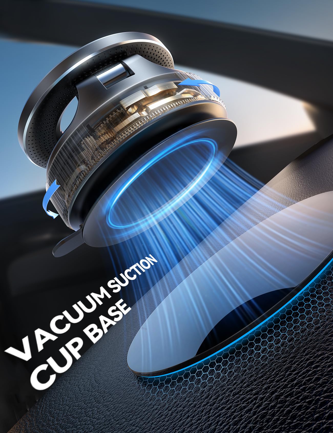  Newest 360° Adjustable Vacuum Magnetic Suction Cup Phone Holder Mount