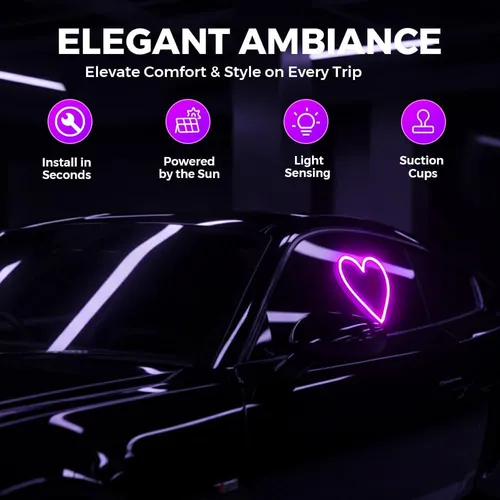 Eternal Heart Solar Décor☀️🚗