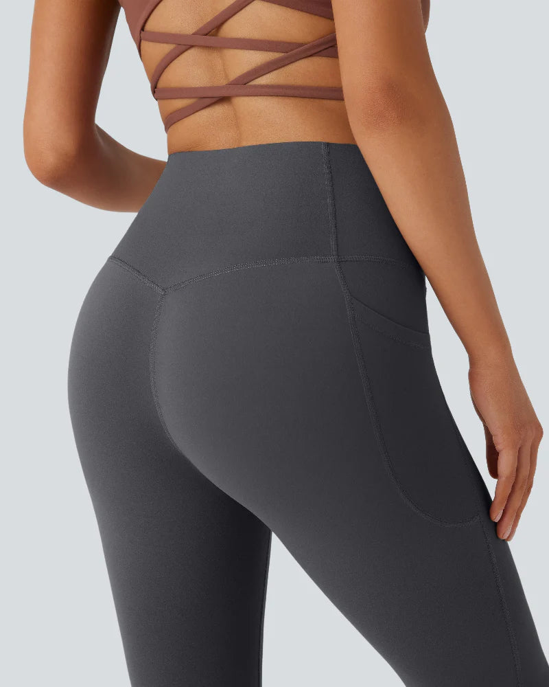 Slimming High-Waist Yoga Leggings with Pockets