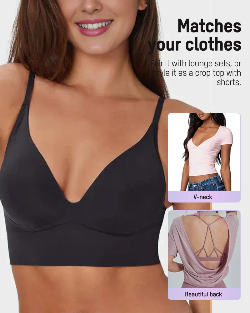 Deep V Wireless Lift Bralette