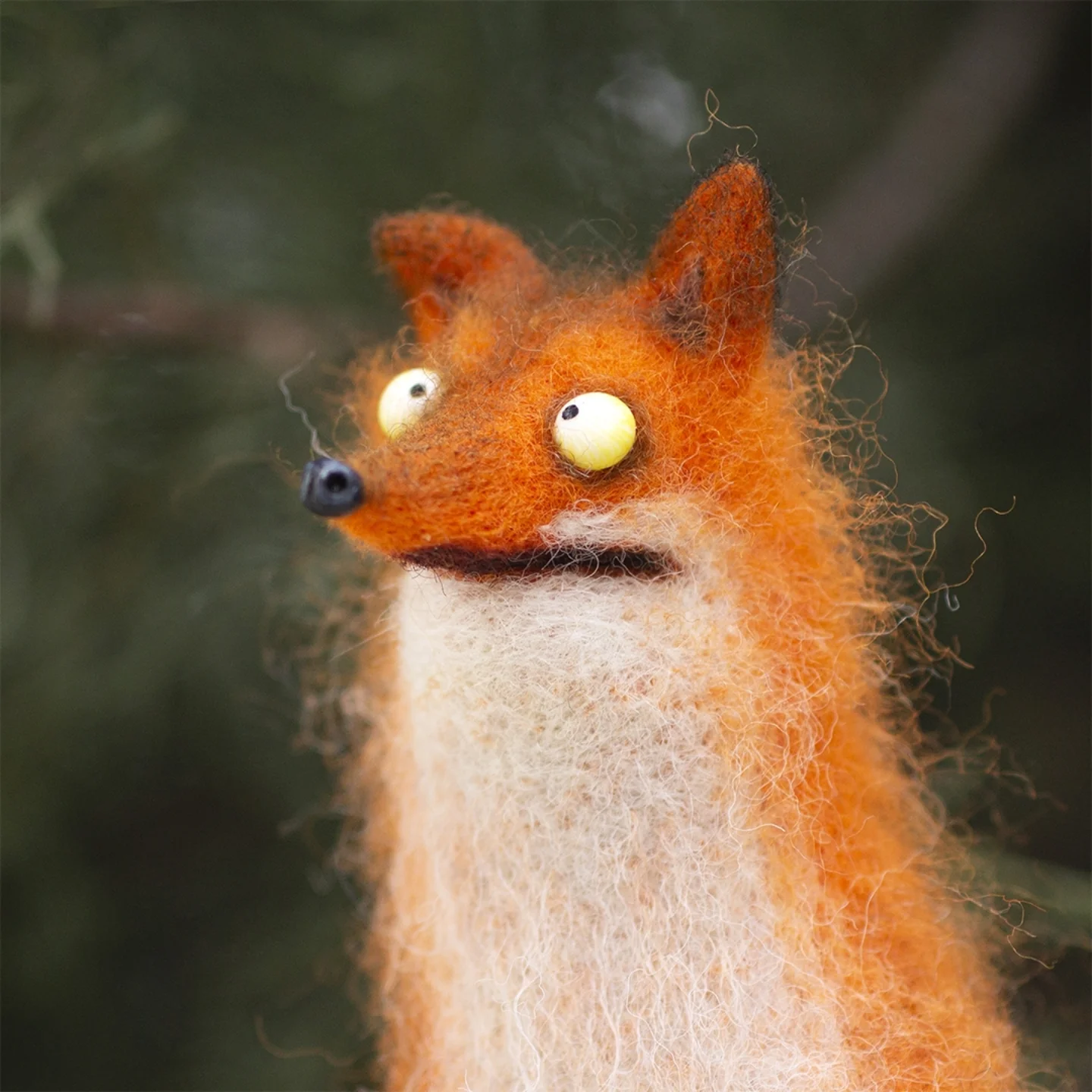 🐭👀Handmade Wool Felt Quirky: The Wonky-Eyed Panic Pal