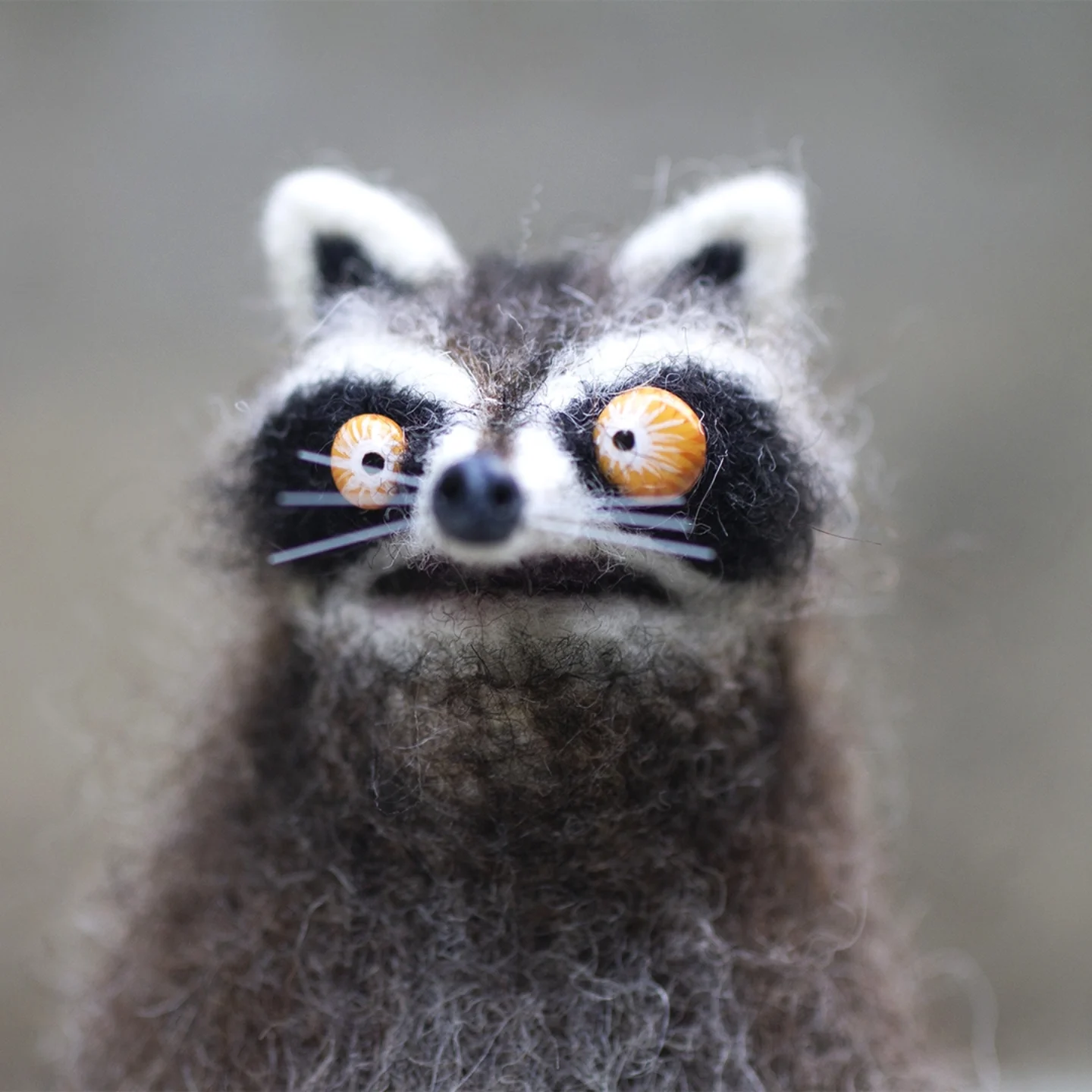 🐭👀Handmade Wool Felt Quirky: The Wonky-Eyed Panic Pal