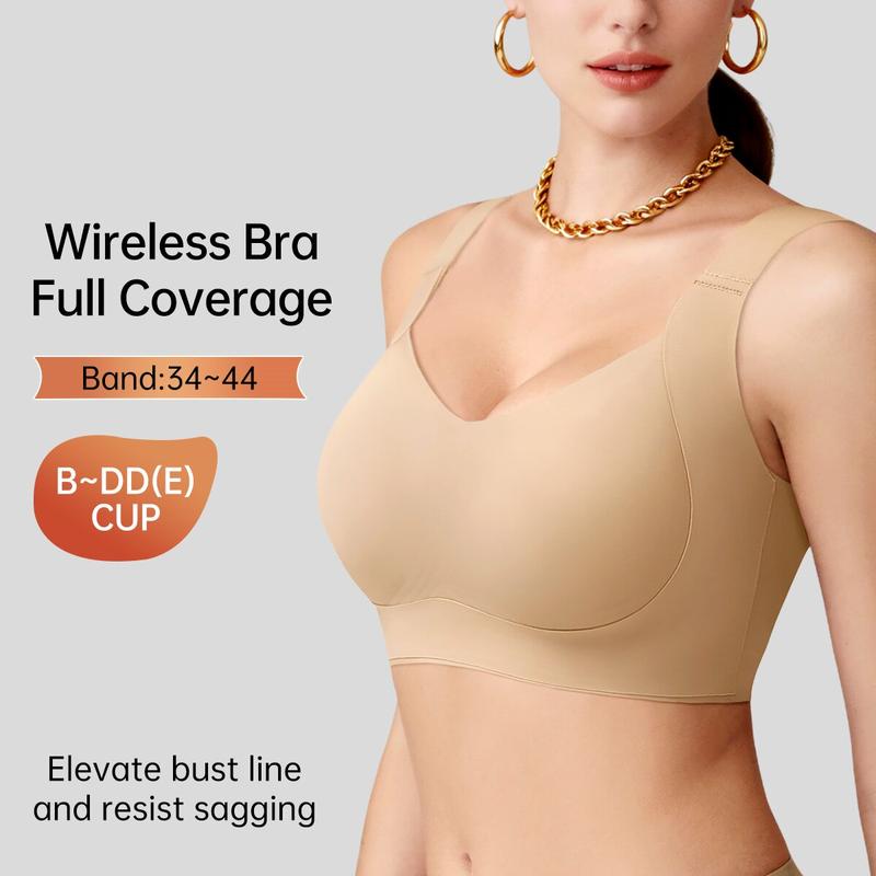 Women Wireless Push Up Jelly Bra Supportive Seamless Bras
