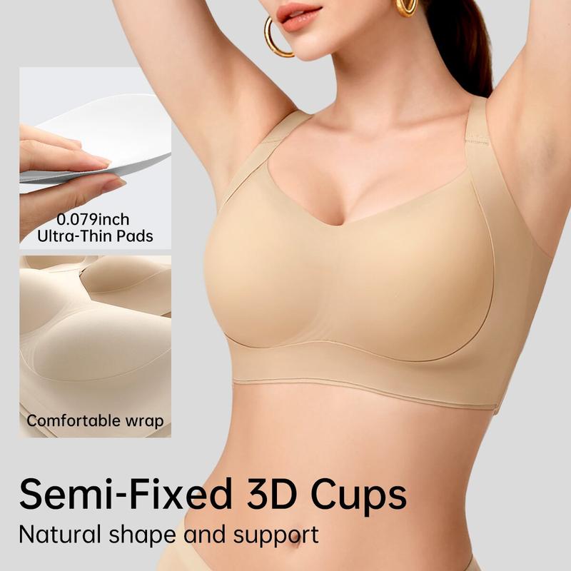 Women Wireless Push Up Jelly Bra Supportive Seamless Bras