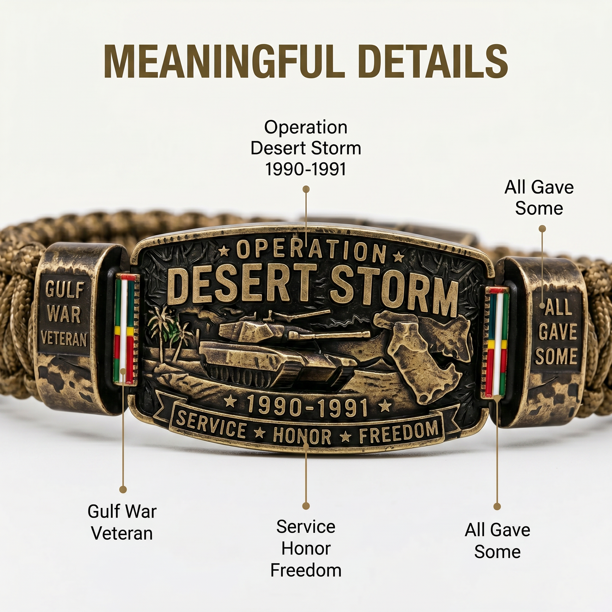 🎉Operation Desert Storm Veteran Paracord Bracelet