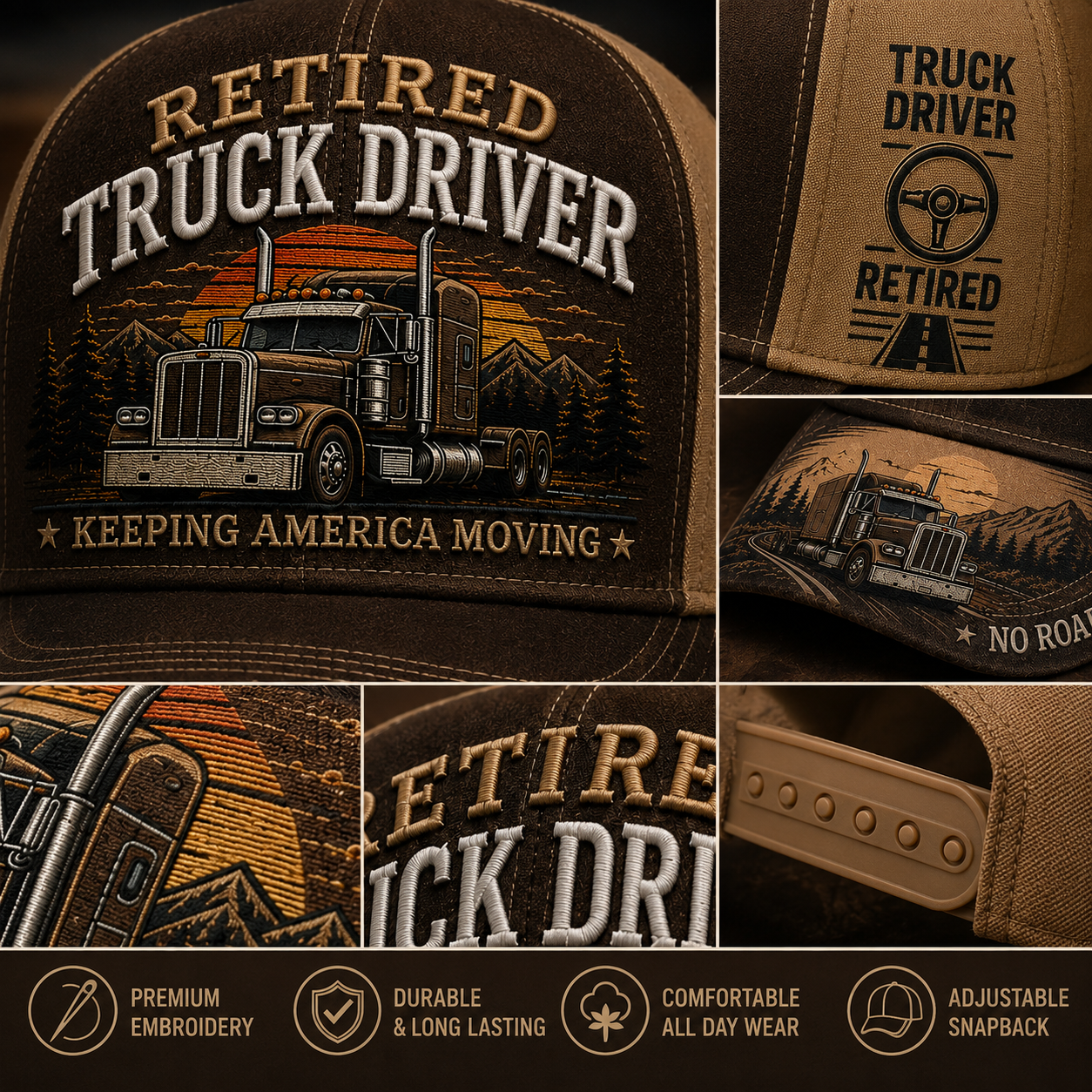 🚛RETIRED TRUCK DRIVER CAP
