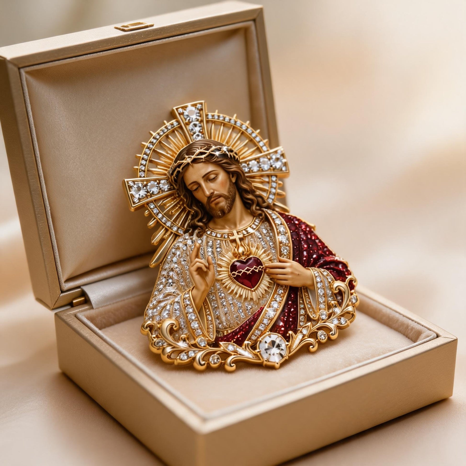 ❤️Last Day 49% OFF🙏 Sacred Heart of Jesus Brooch