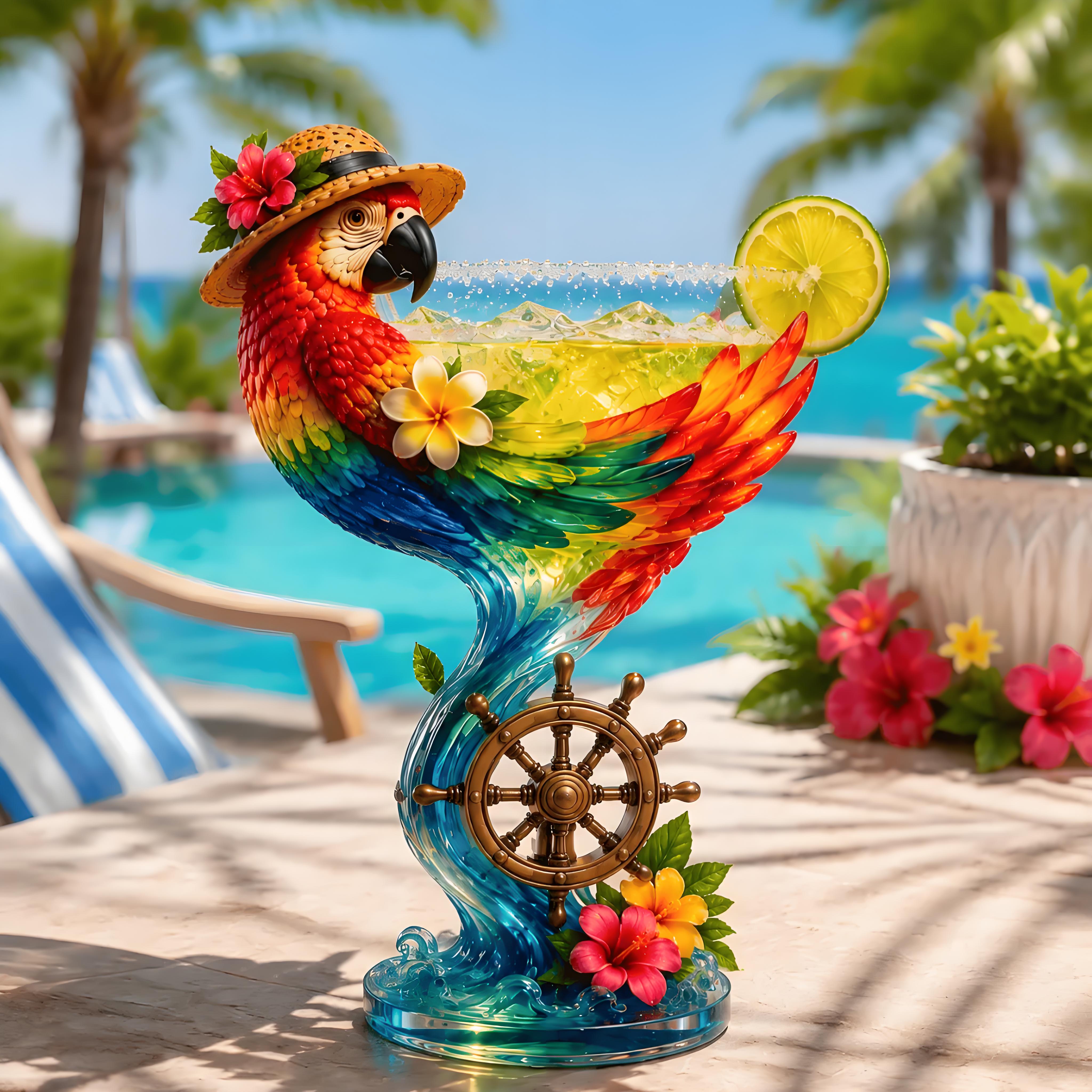 Tropical Animal Goblet – Your 24/7 Island Escape in a Glass