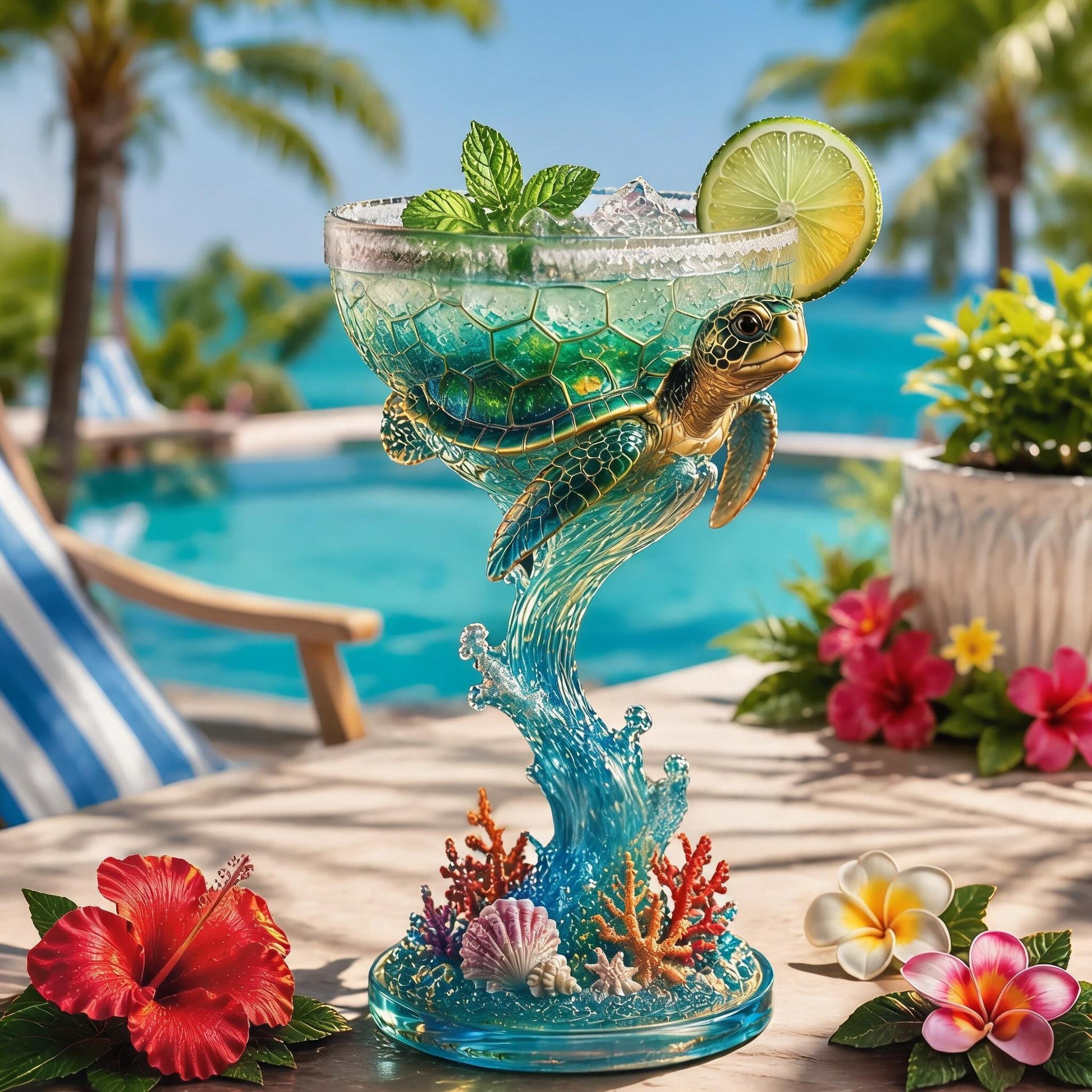 Tropical Animal Goblet – Your 24/7 Island Escape in a Glass