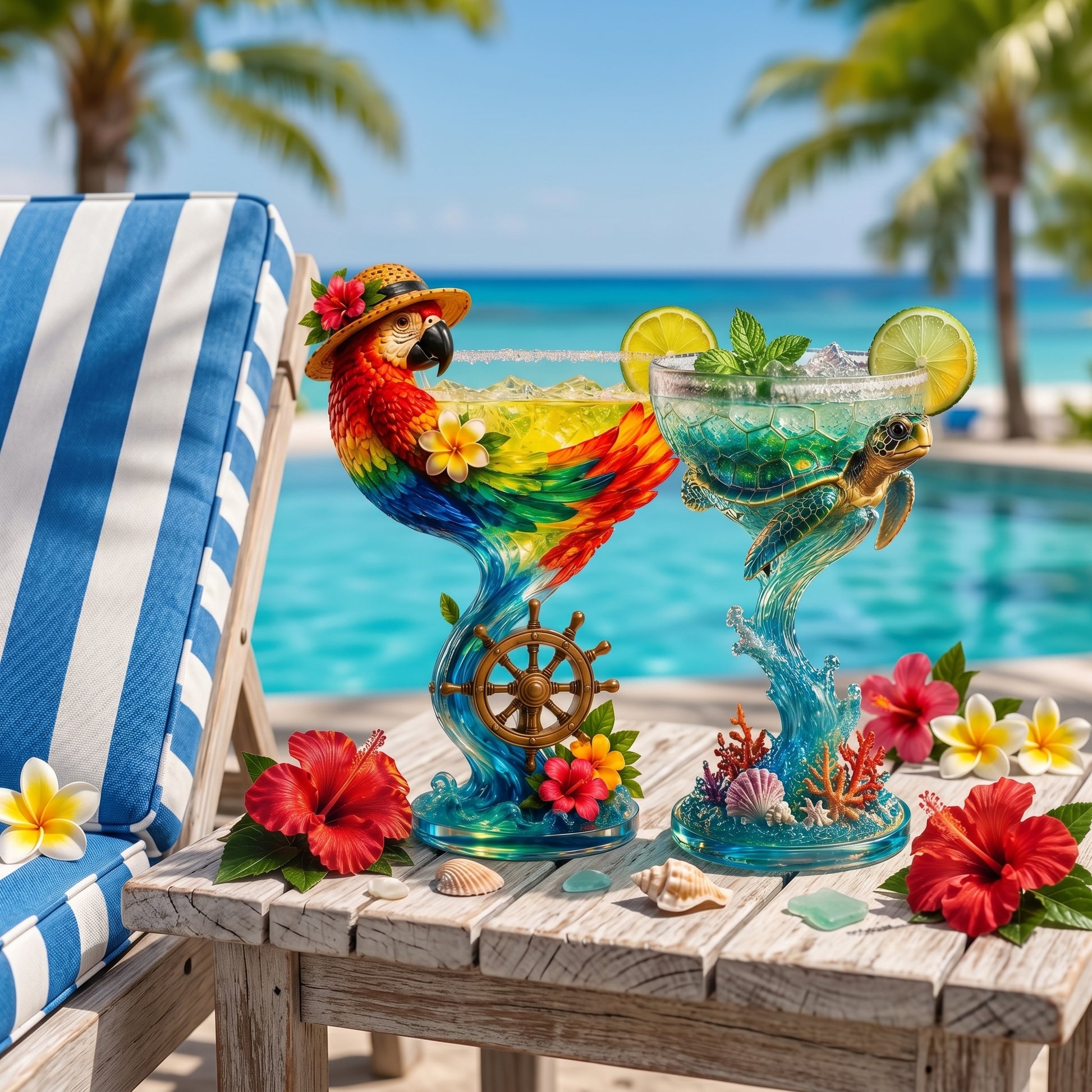 Tropical Animal Goblet – Your 24/7 Island Escape in a Glass