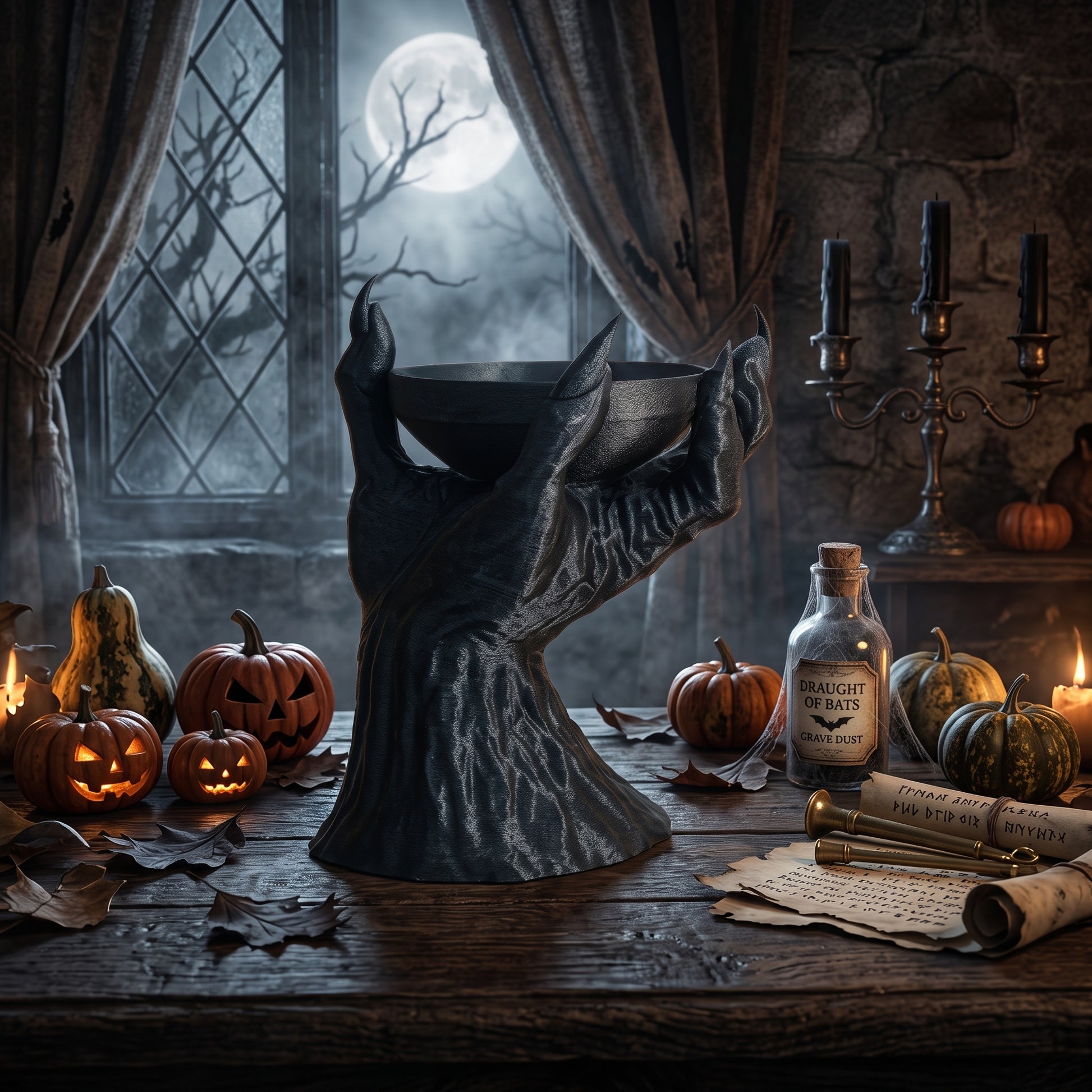 Monster Claw Candle Holder – Gothic Halloween Decor