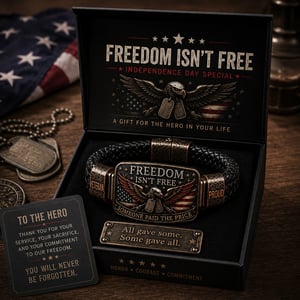 🏆Flash Sale⚡ 5K+ SOLD! usFREEDOM ISN’T FREE – Veteran Tribute Bracelet
