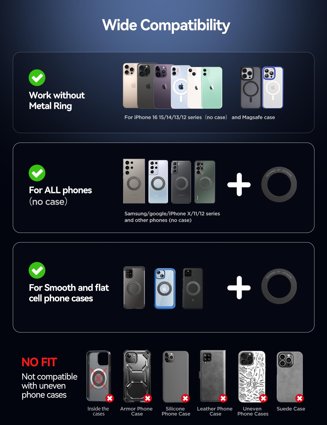  Newest 360° Adjustable Vacuum Magnetic Suction Cup Phone Holder Mount