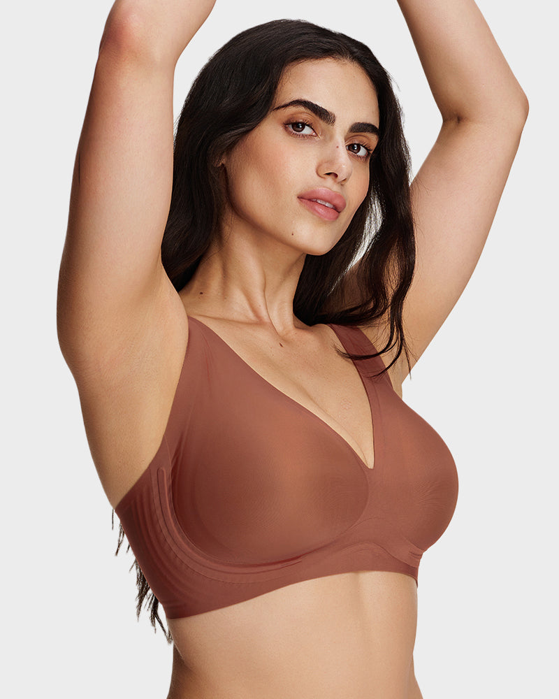 Deep V Breathable Lightweight Jelly Support Bra