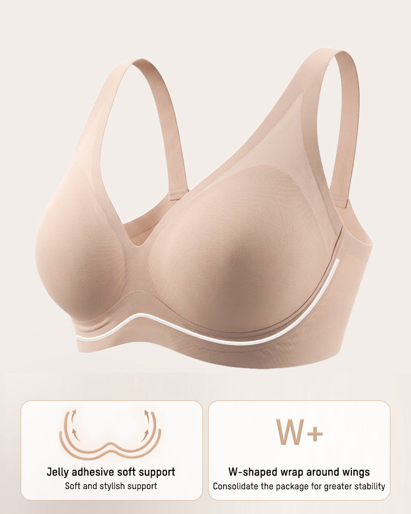 Deep V Breathable Lightweight Jelly Support Bra