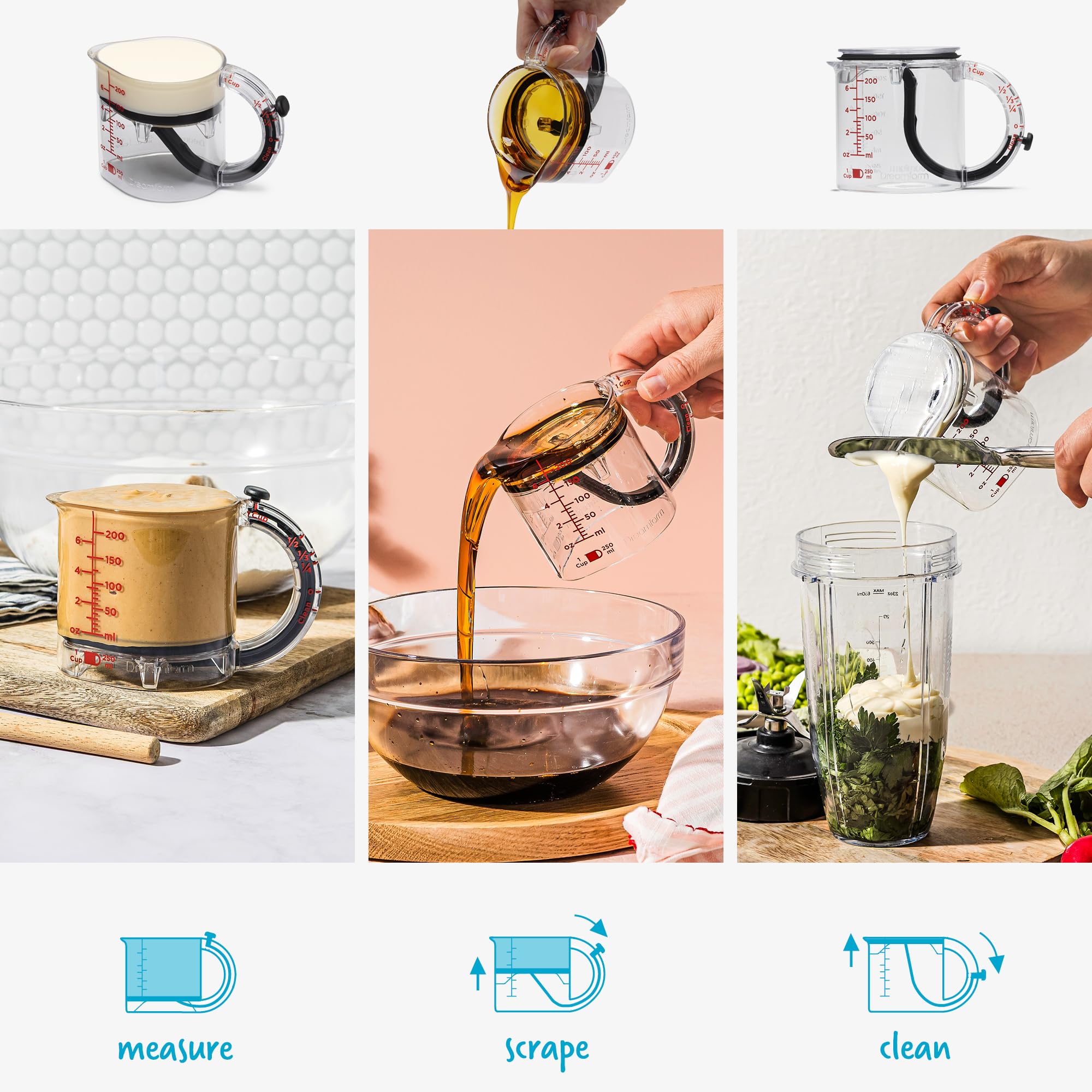All-in-one adjustable measuring cup