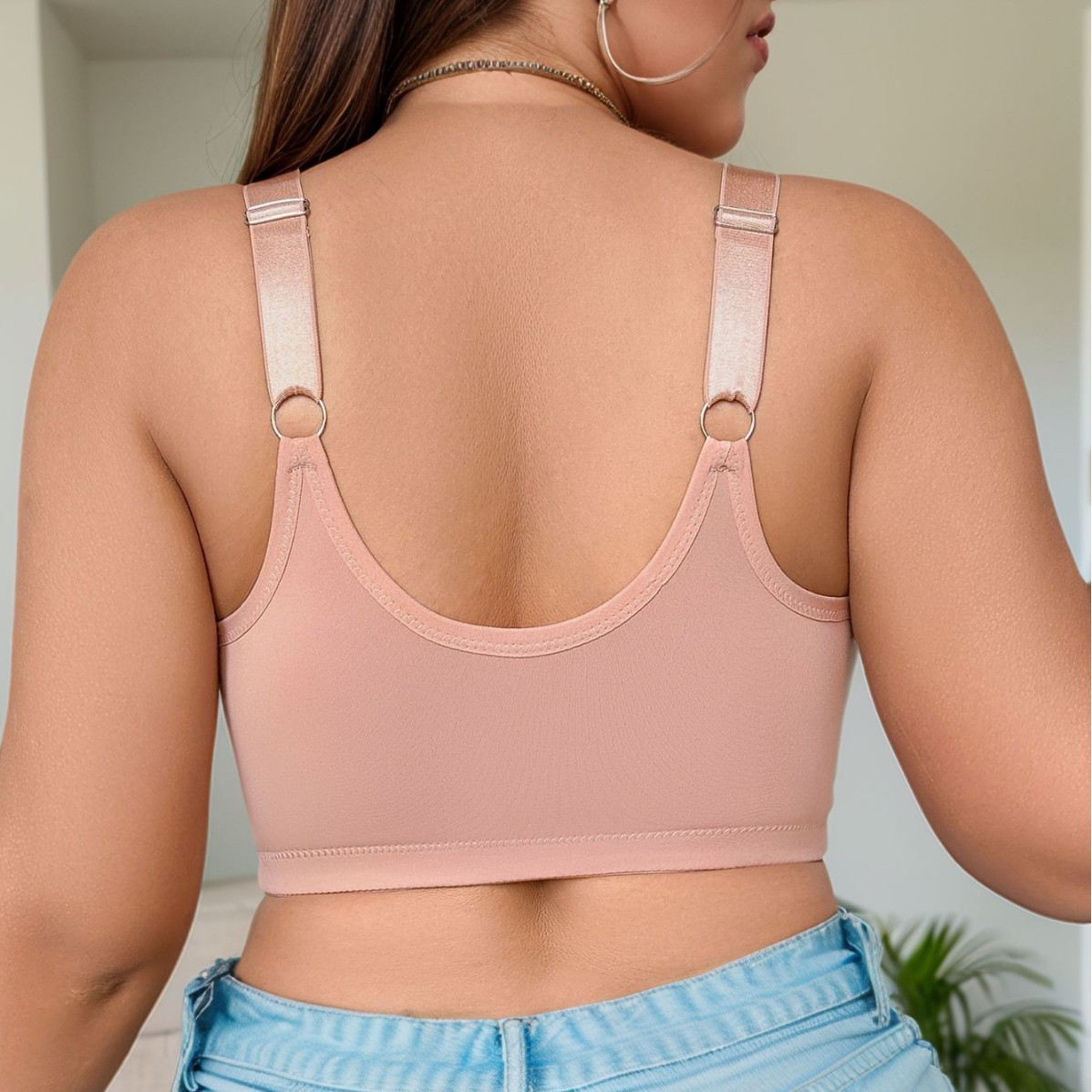 🌸 Plus-Size Lace Front-Closure Underwire Bra