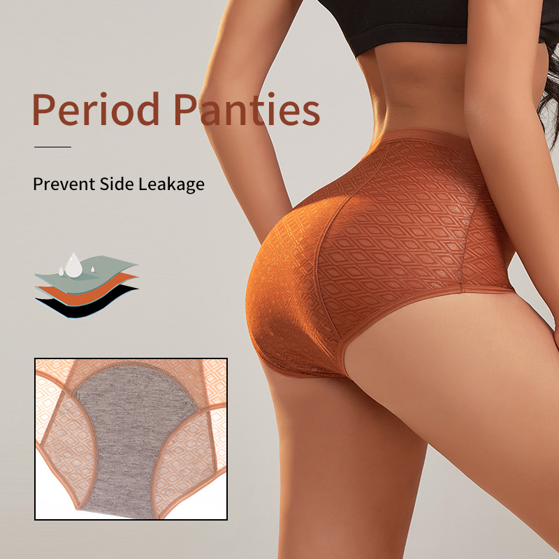 Large Size High Waist Thin Breathable Leak Proof Period Panties