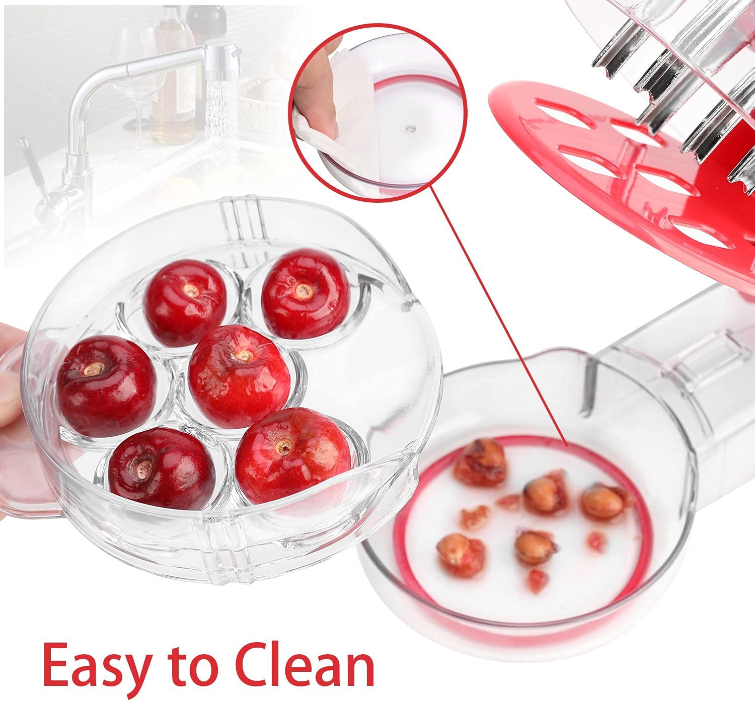 🍒Cherry Pitter Tool Corer ,Stainless Steel(Anti-juice Splash)