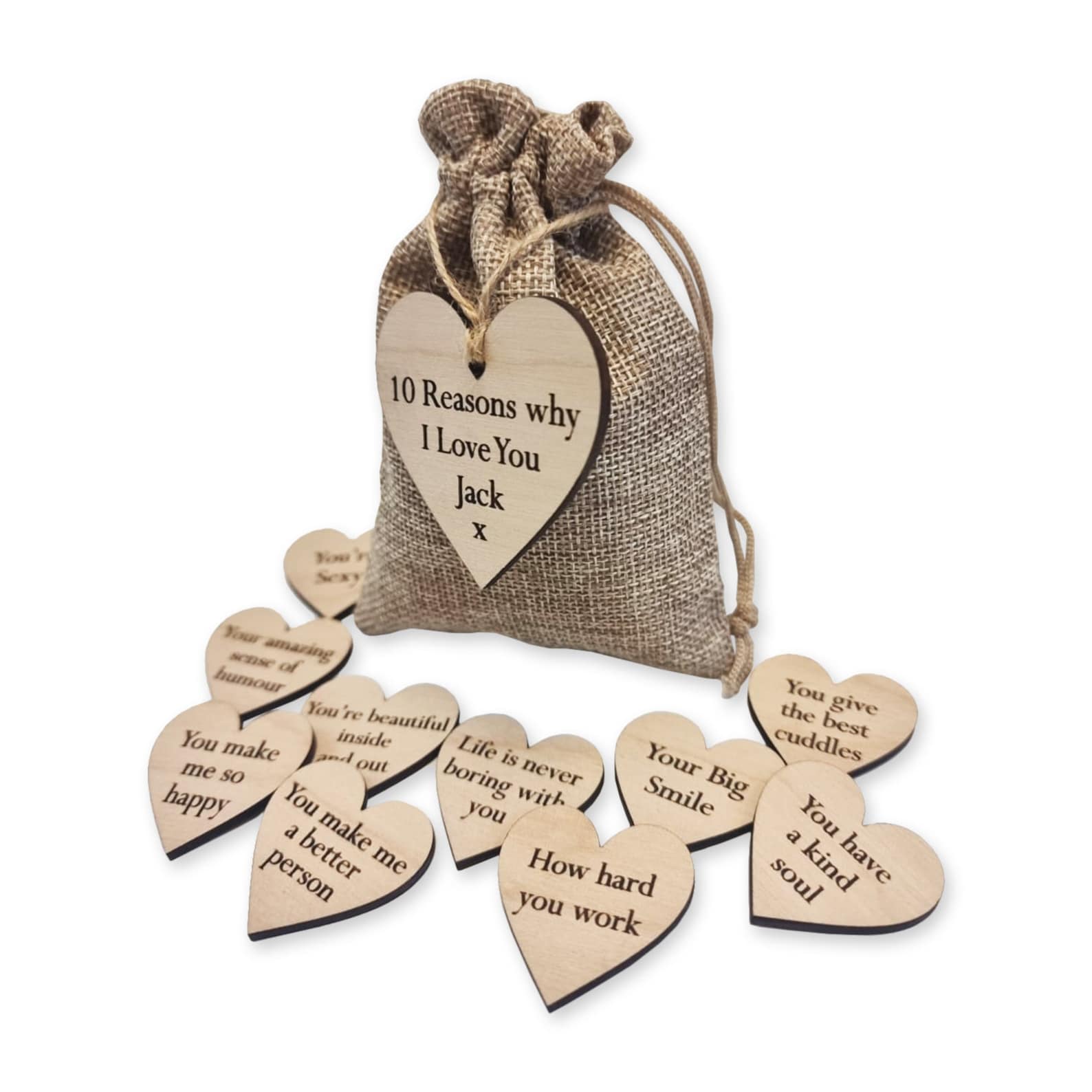 Personalised Bag of Reasons Why I Love You 