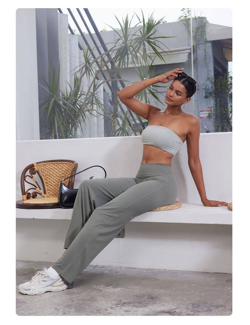 YEOREO Eddiy Leggings High-Waist Straight-Leg No Front Seam Buttery Soft Gym Yoga Pants for Women Fitness Tights