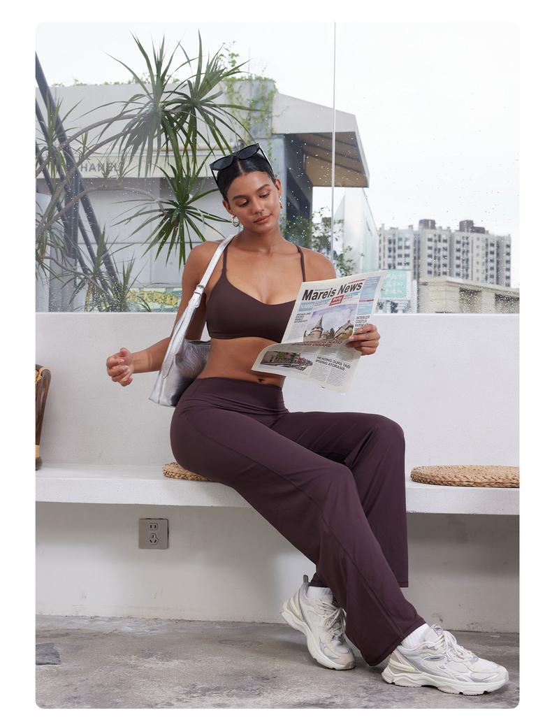 YEOREO Eddiy Leggings High-Waist Straight-Leg No Front Seam Buttery Soft Gym Yoga Pants for Women Fitness Tights