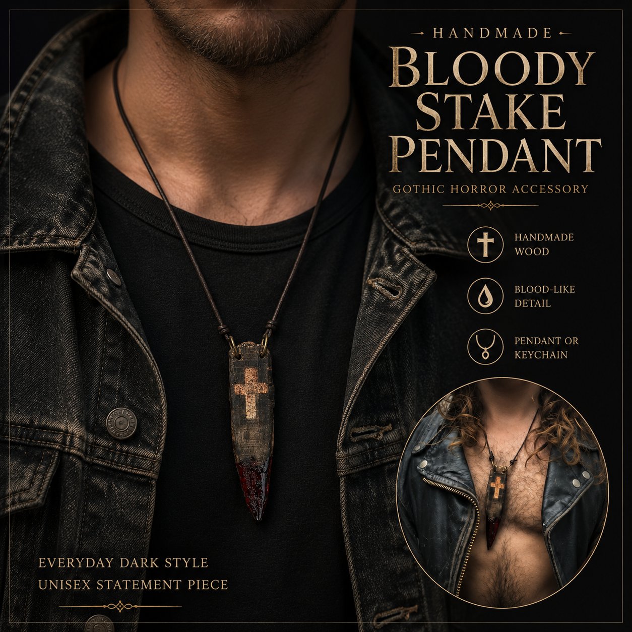 🔥Last Day 49% OFF - 🧙🖤Handmade vintage bloodwood amulet