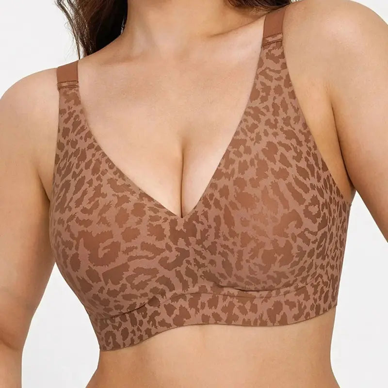 Seamless Deep V Push-Up Wireless Bra