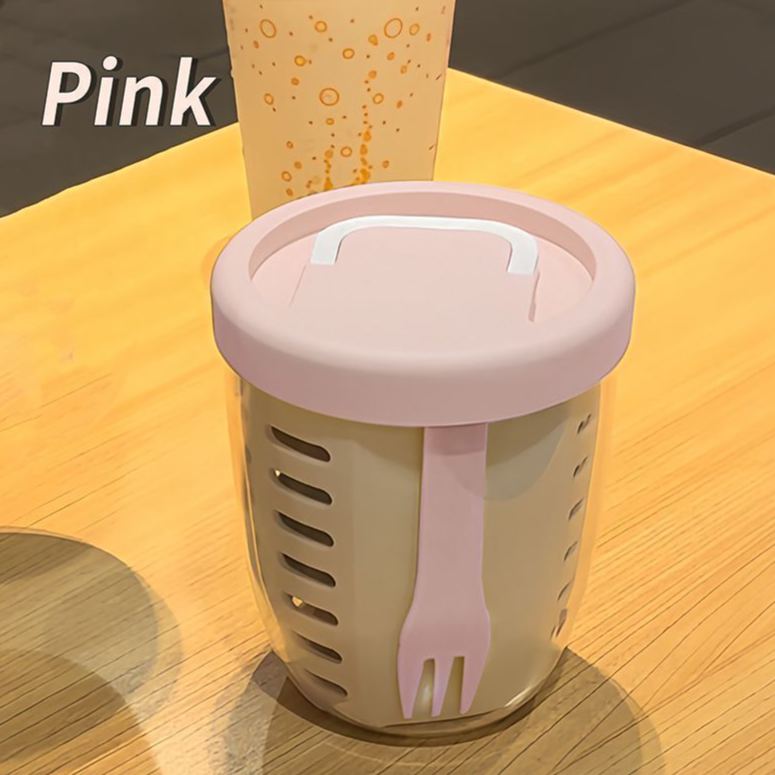 Travel Fruit Salad Storage Cup With Lids and Fork