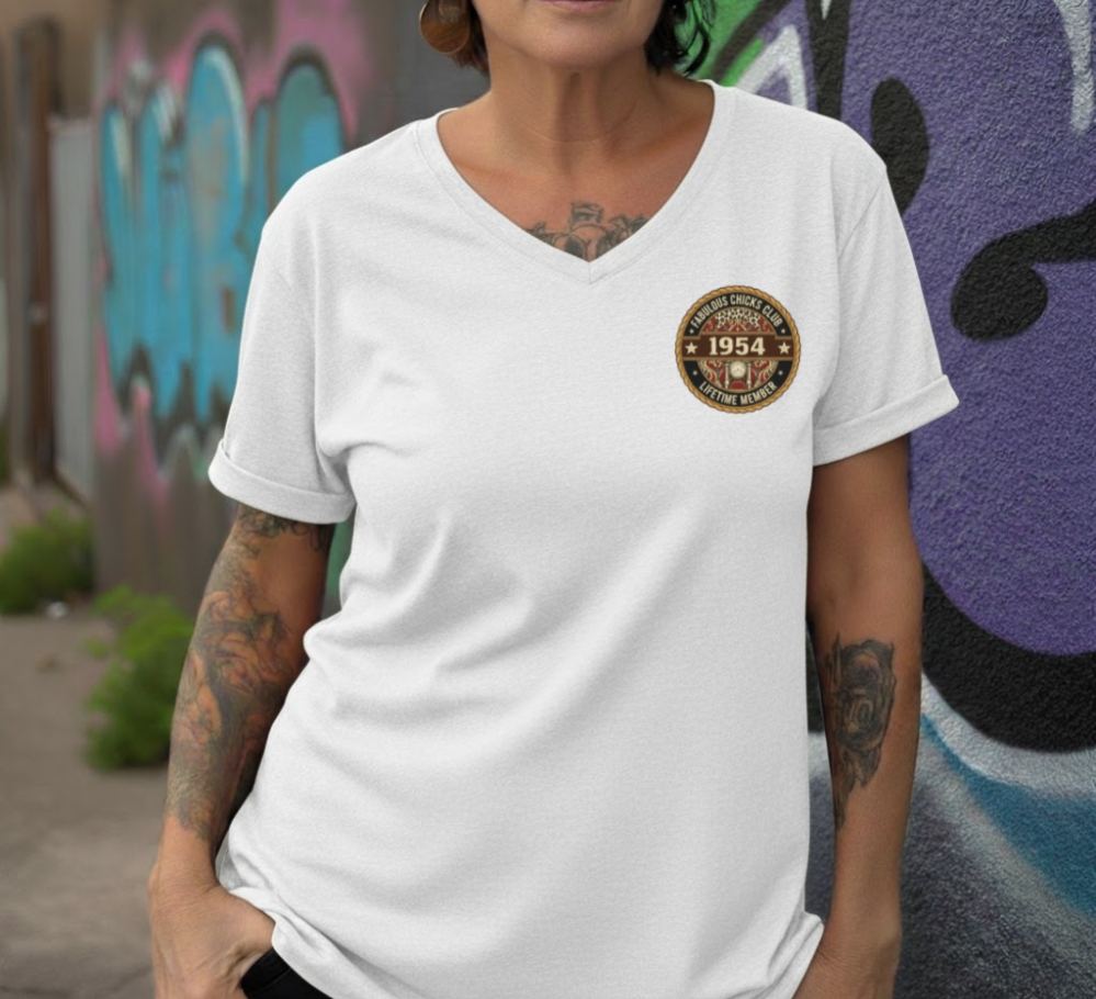 Still Kicking & Fabulous: Lifetime Member Attitude Custom Year Of Birth Women's V-neck long sleeve, V-neck, Sweatshirt, Hoodie