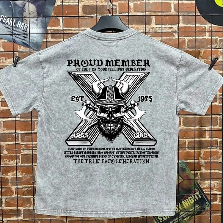Generation X Skull Double-Sided Custom Shirt, Proud Member Of The Fuck You Feelings Sweatshirt