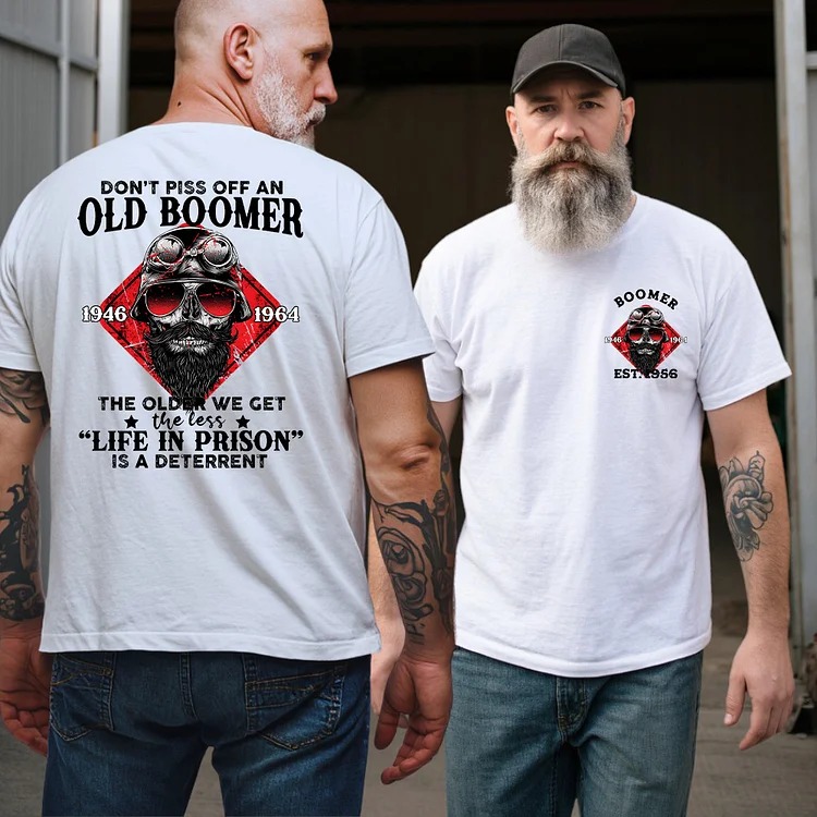 Boomer Customize T-shirt 100% Cotton, No Fear, No Fucks: Why Pissing Off a Boomer is a Bad Idea Sweatshirt, Custom Year Of Birth Hoodie