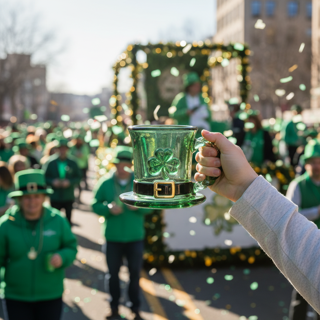 St. Patrick’s Day Leprechaun Hat Glass Mug