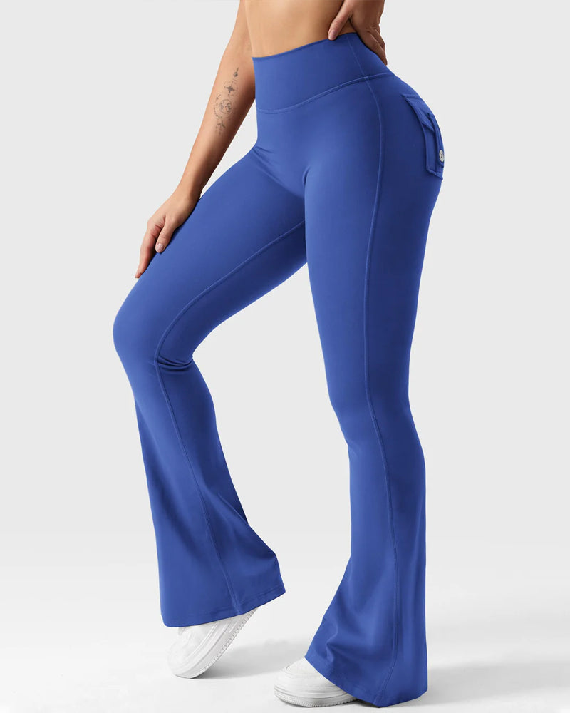 Flared Butt Lifting Leggings with Pockets
