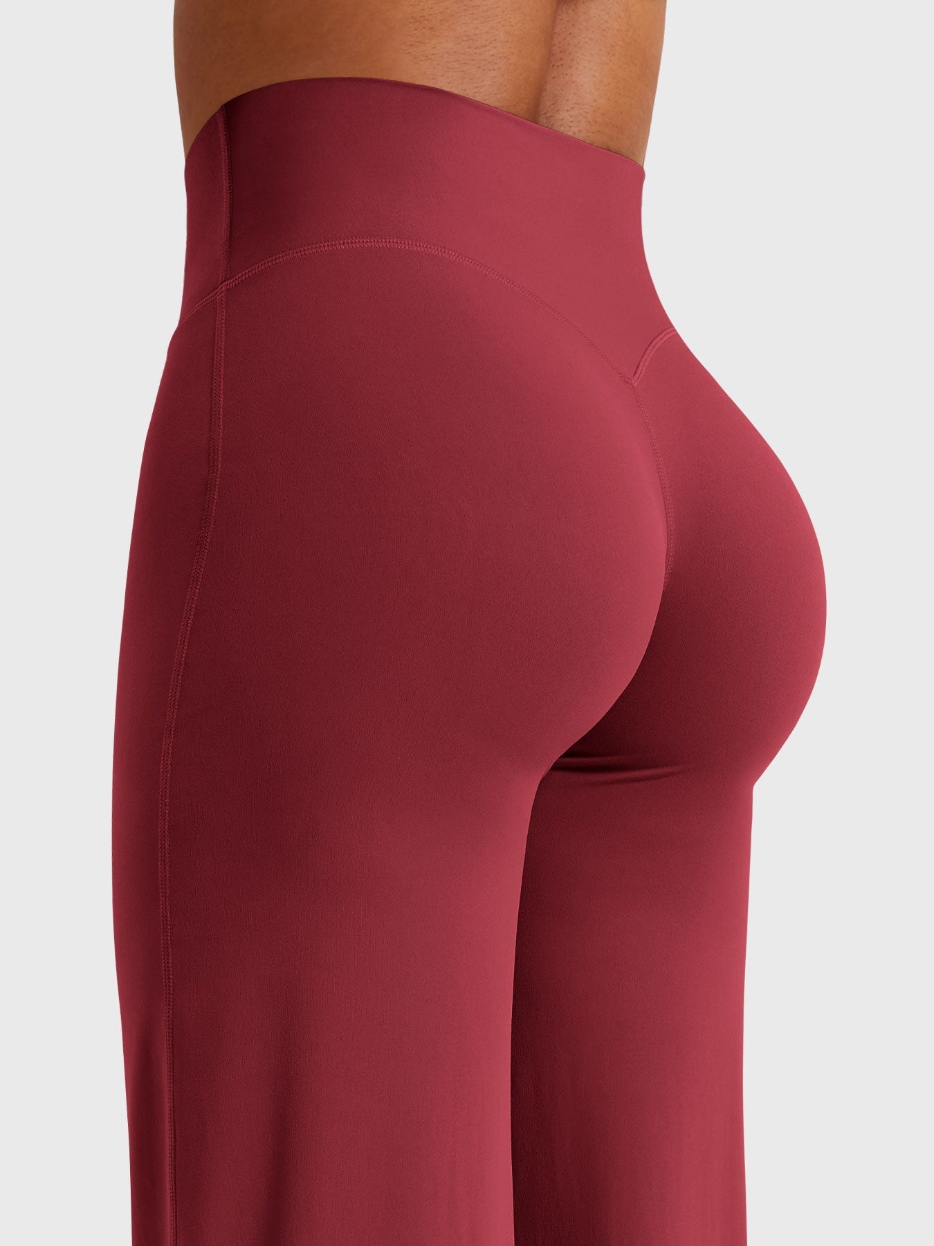High-Waist Straight-Leg No Front Seam Workout Leggings