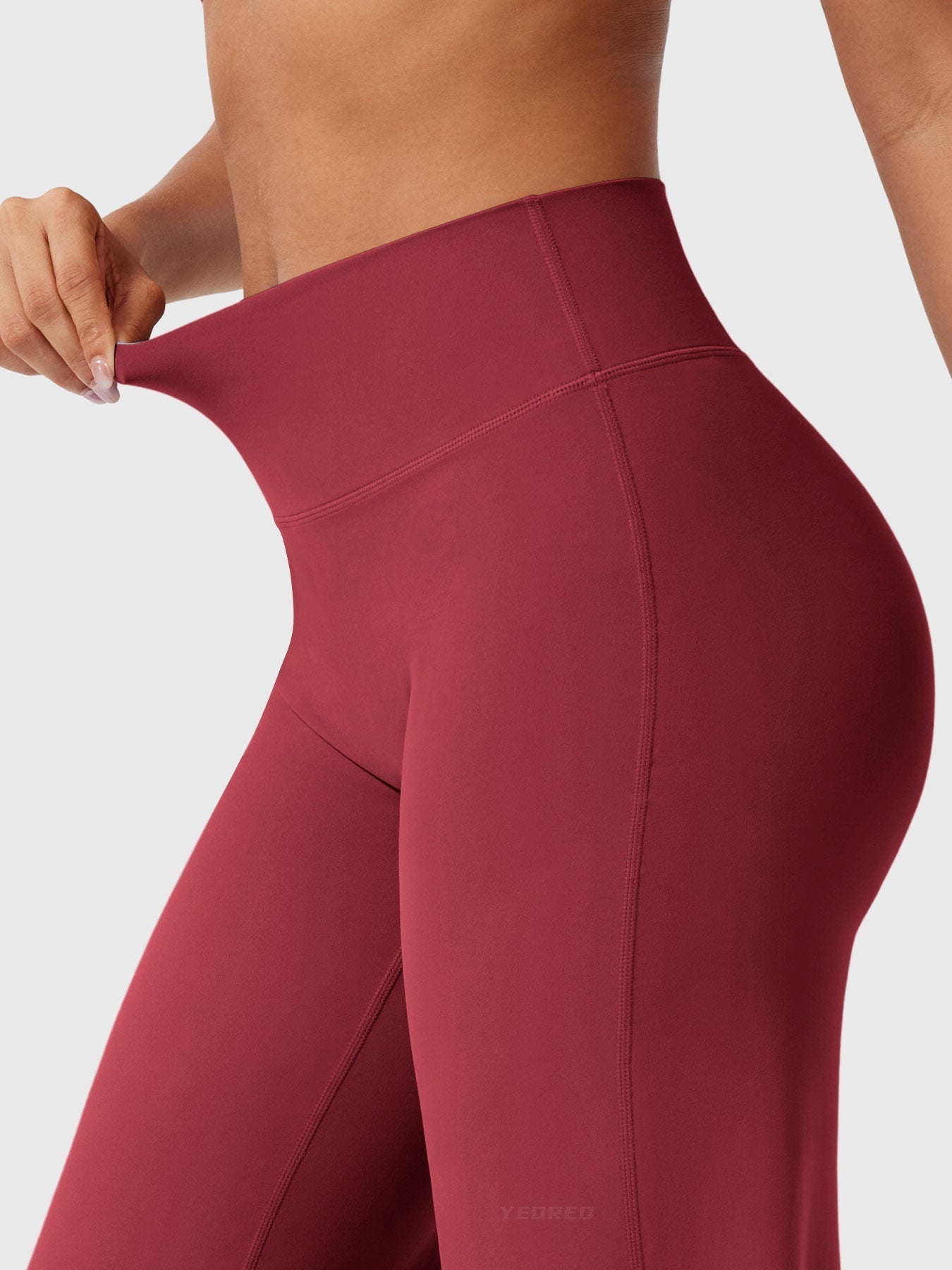 High-Waist Straight-Leg No Front Seam Workout Leggings