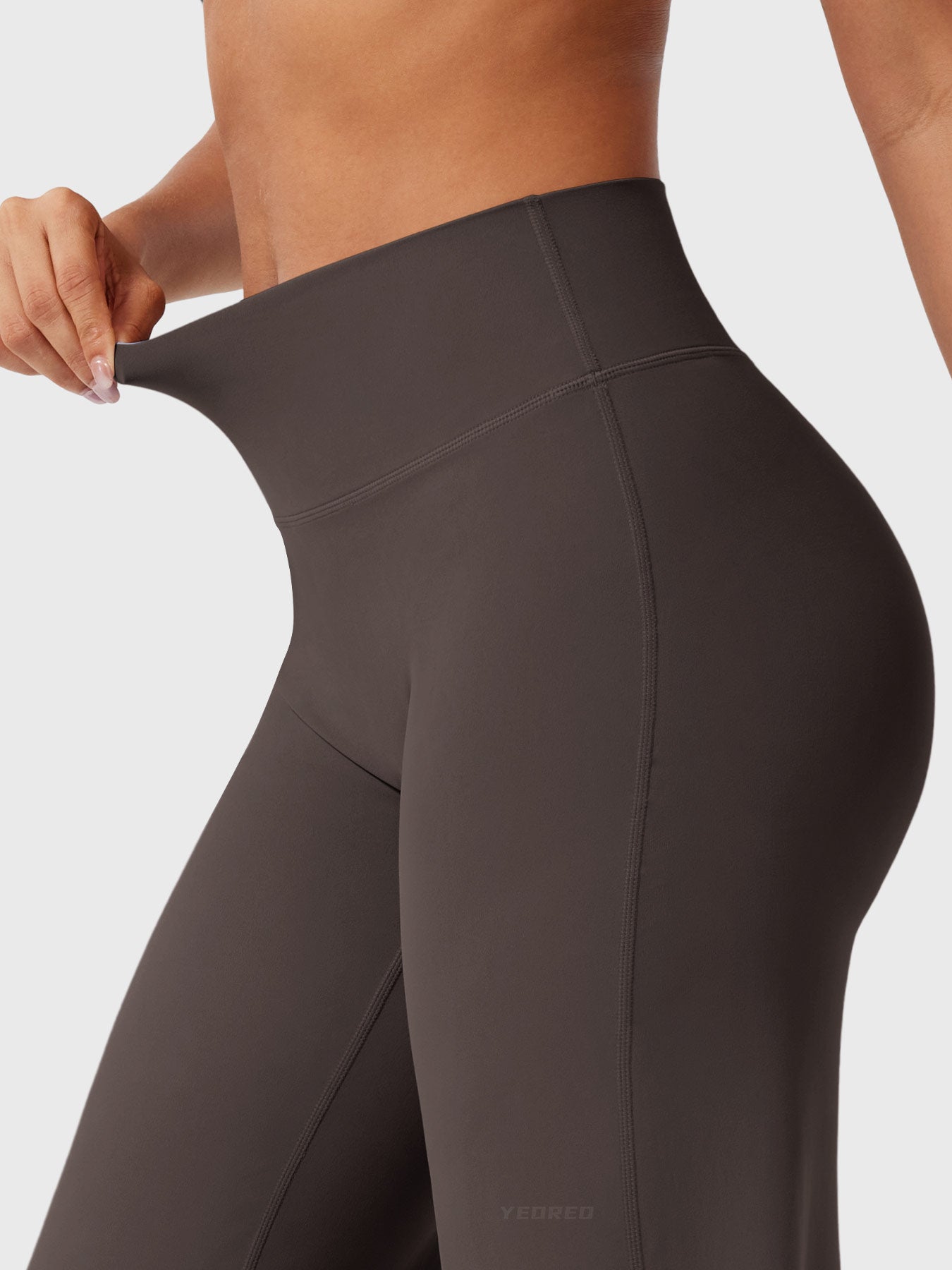 High-Waist Straight-Leg No Front Seam Workout Leggings