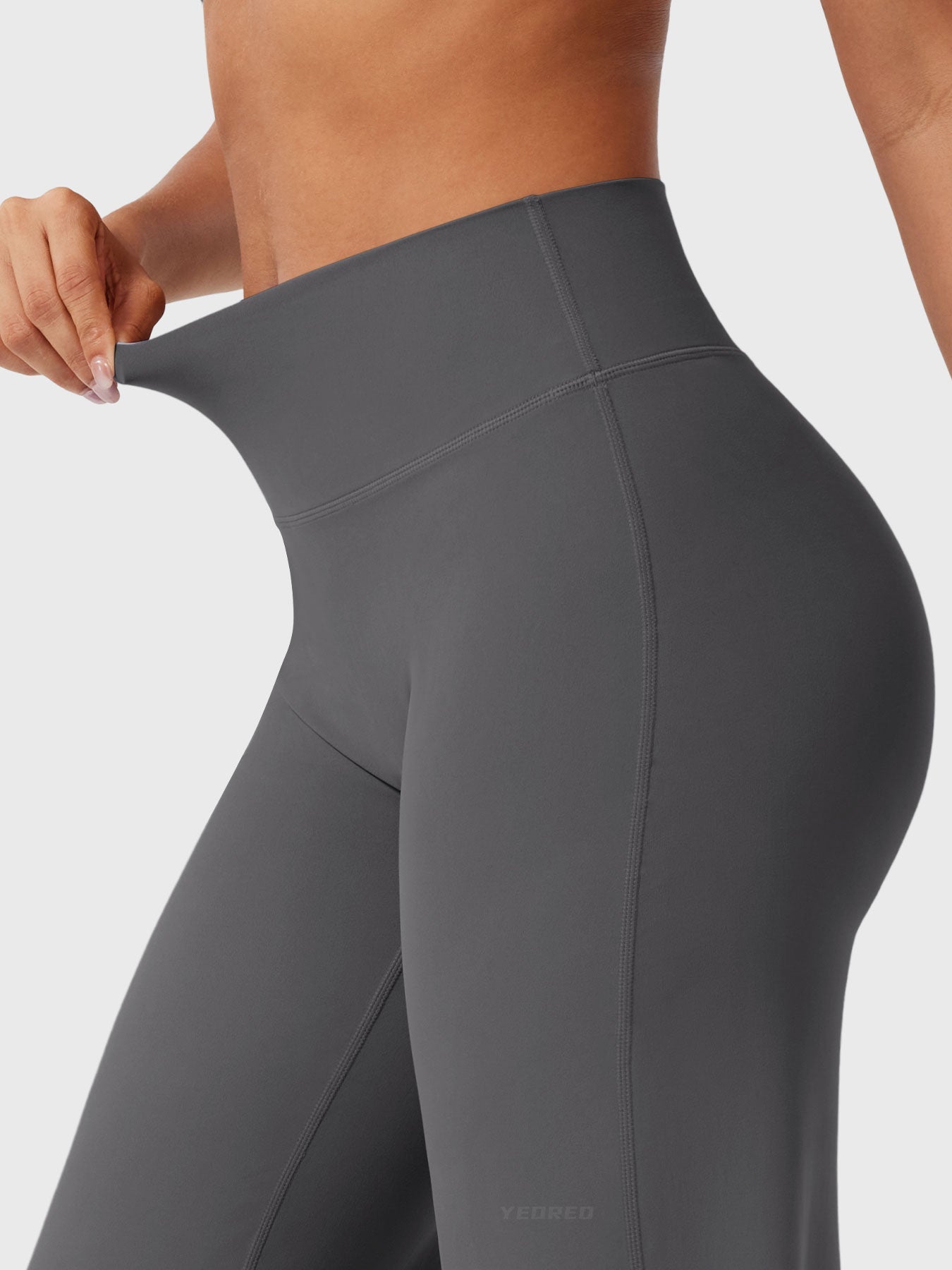 High-Waist Straight-Leg No Front Seam Workout Leggings