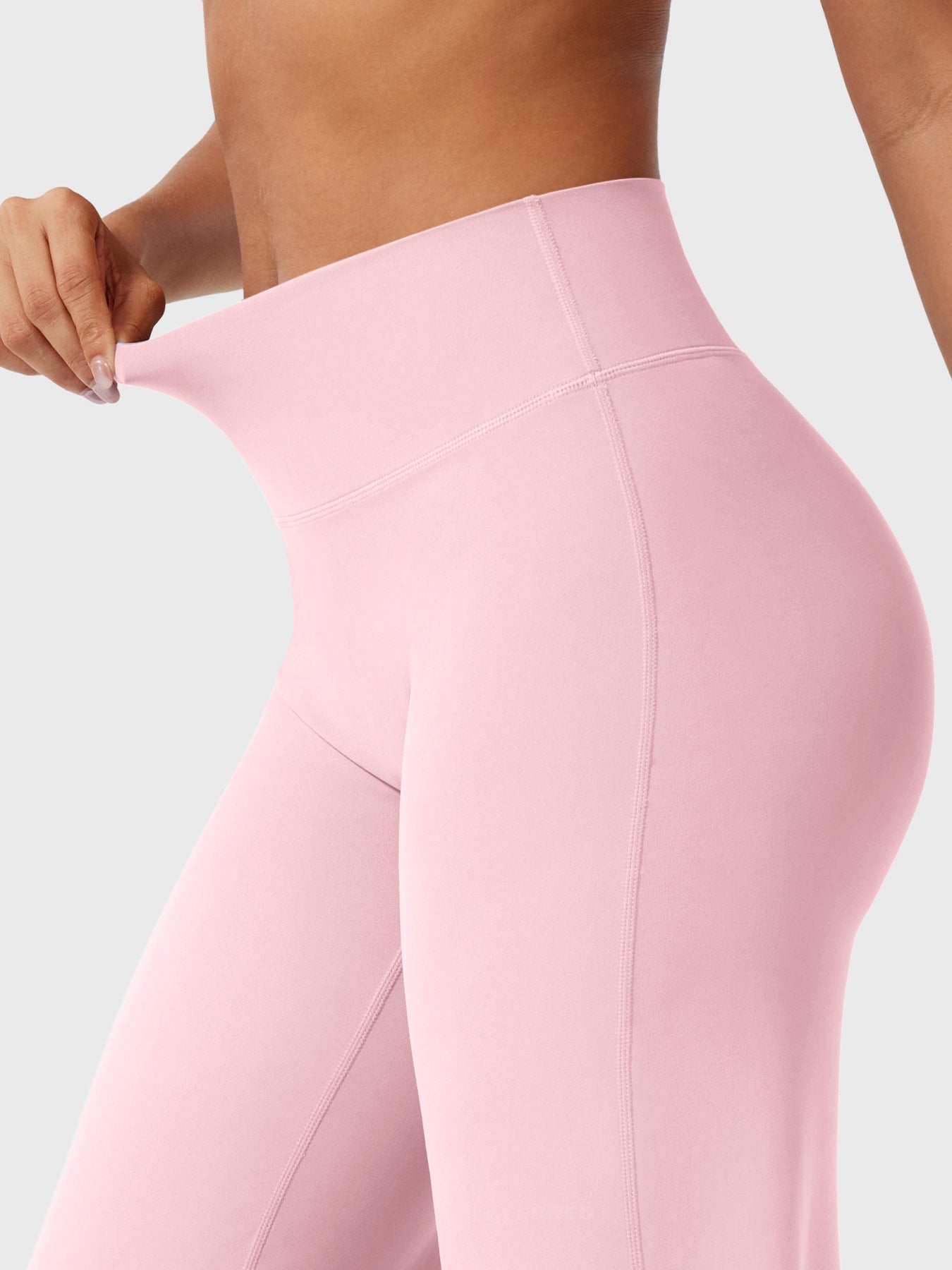 High-Waist Straight-Leg No Front Seam Workout Leggings