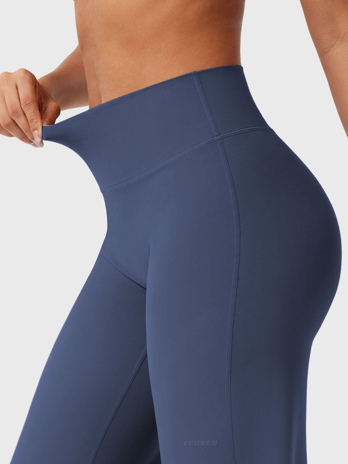 High-Waist Straight-Leg No Front Seam Workout Leggings