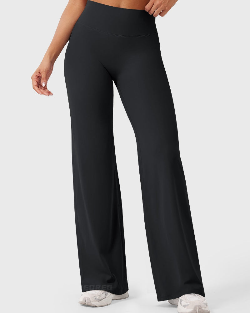 High-Waist Straight-Leg No Front Seam Workout Leggings