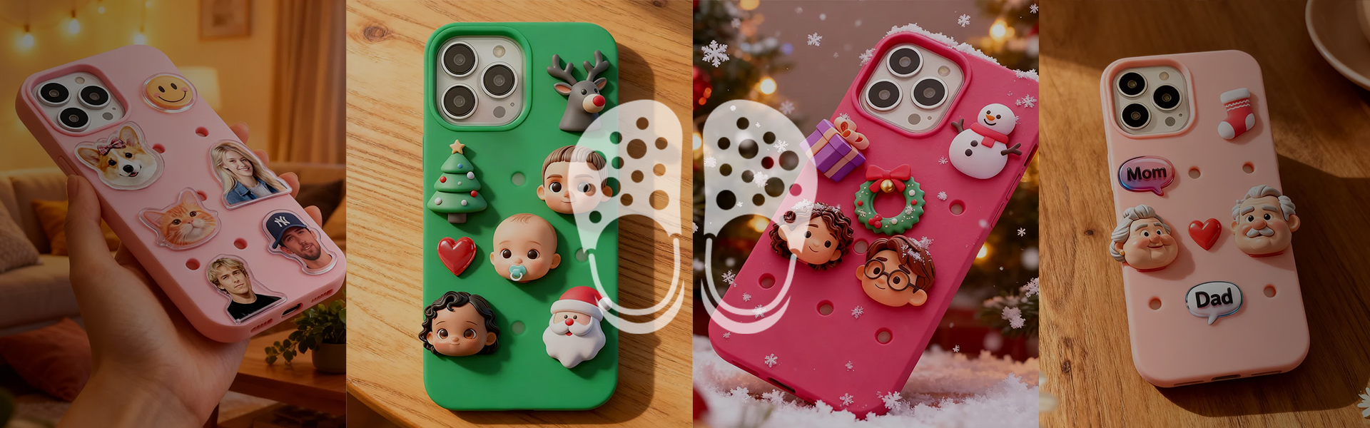 Personalized Phone Charms for Holey Cases - Every Touch = A Memory. Every Glance = A Hug