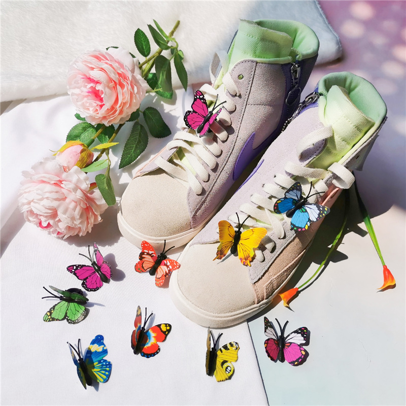 Butterfly shoelace charms, canvas shoe buckle shoe flower
