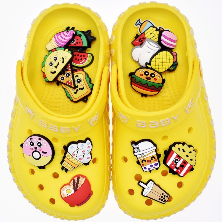 Cartoon Food Custom Shoelace Charm – Detachable PVC Soft Rubber Garden Shoe Decor