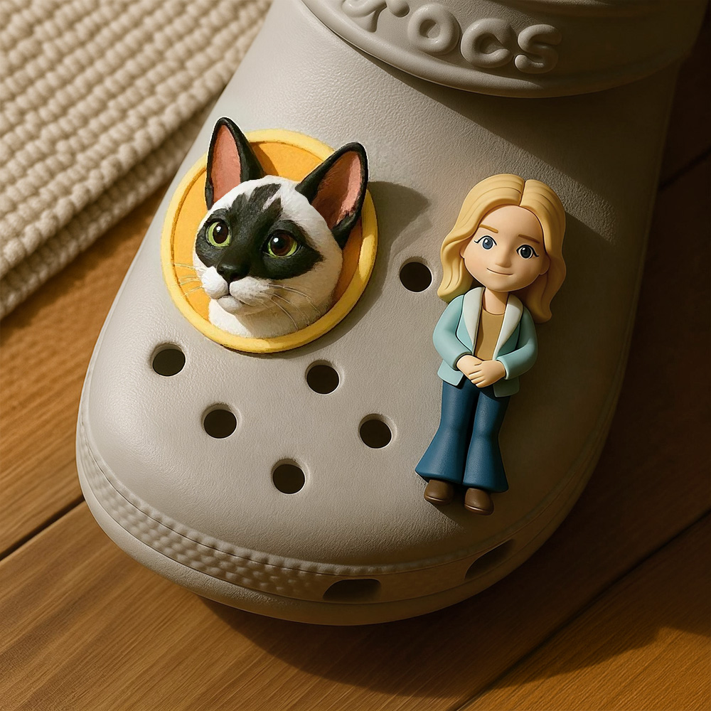 Custom Couples Photo Shoe Charms, Personalized Shoe Accessories, Wedding, Children's Souvenirs