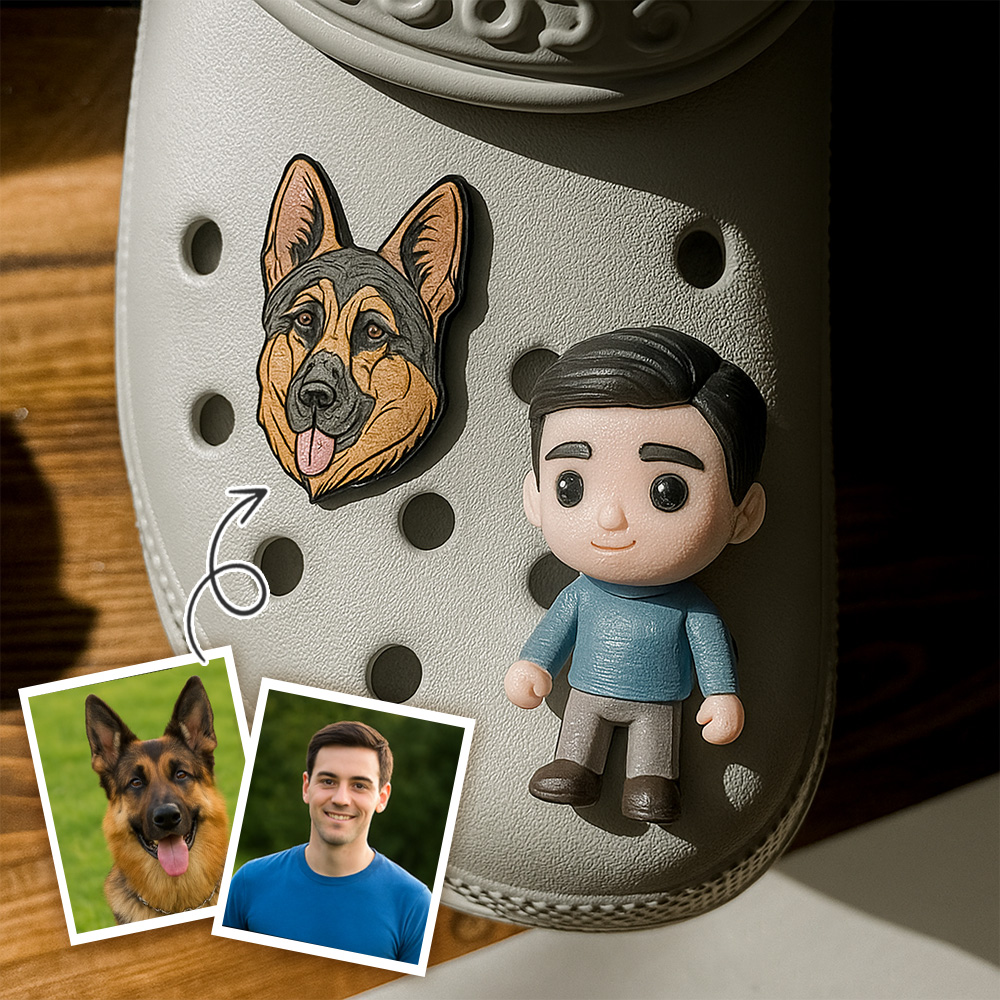 Customized 3D Pet Face Shoe Charm