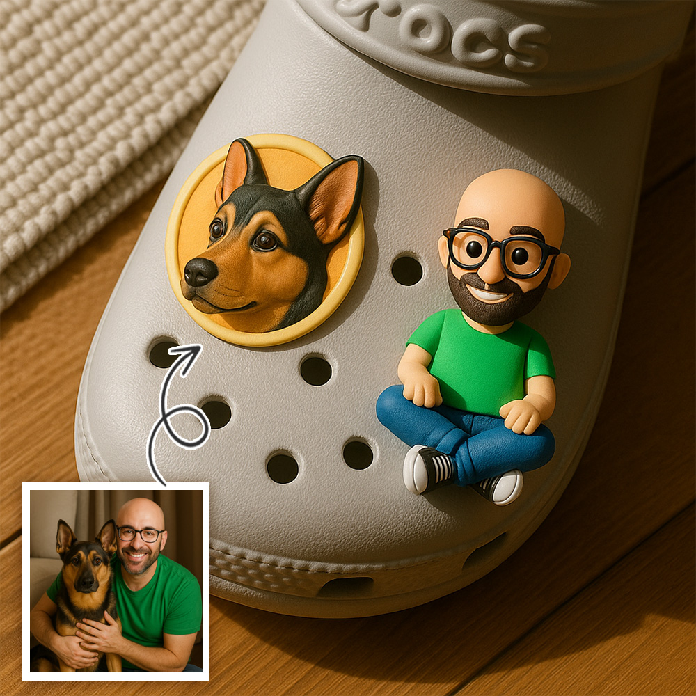 Custom Photo Shoe Charms, Custom Dog Cat Photo Charm, Personalized Baby Photo Charms