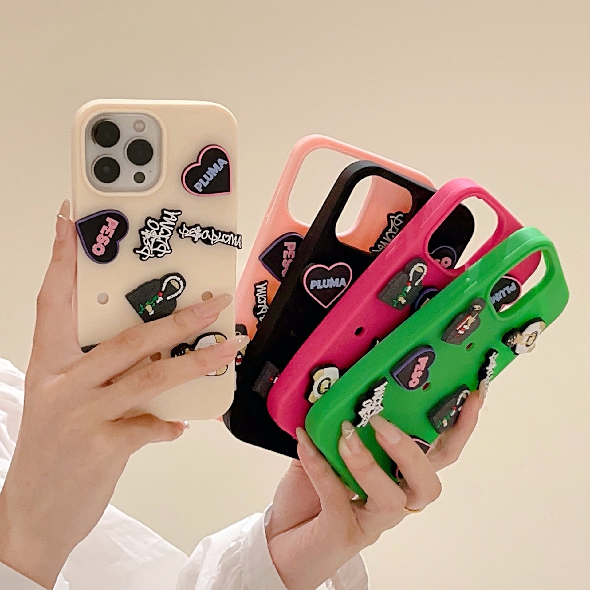 Charmed Phone Cases With Cartoon Singer Phone Charms – Fits iPhone11/12/14 Pro Max